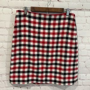 🎤🎉 Talbots Checkered Wool Blend Skirt Sz 10 NWT